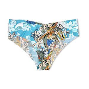 Victoria's Secret Cheeky Panty Bikini XL Floral Polyamide Colorful